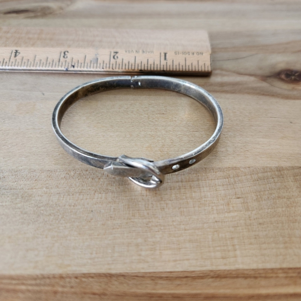 Vintage sterling silver adjustable buckle bracelet